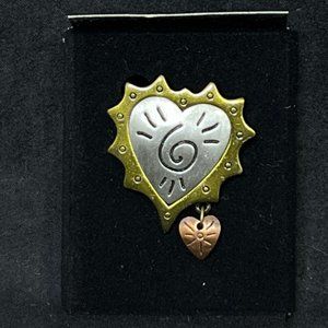Avon Tritone Triple Heart Pin (4301)